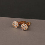 Load image into Gallery viewer, Classy Rose Gold Cufflinks With Round Cut Diamonds
