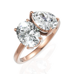 Load image into Gallery viewer, Oval Cut & Pear Cut Toi Et Moi Solitaire Diamond Ring (1.50 CT. Each Diamond)