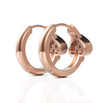 Load image into Gallery viewer, Love Mesh Heart Diamond Hoops Earrings