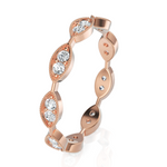 Load image into Gallery viewer, Stacking Eternity Marquise Round Simulated Diamond Band Ring