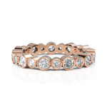 Load image into Gallery viewer, Metis Round Diamond Bezel Setting Eternity Ring
