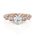 Load image into Gallery viewer, Innovative Diamond Ring With Pear Cut & Round Cut Diamond
