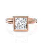 Load image into Gallery viewer, Lucid Princess Cut Diamond Ring With Bezel Set (1.50 CT.)