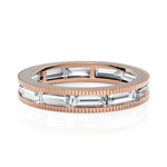 Load image into Gallery viewer, Cluster Baguettes Diamond Eternity Band