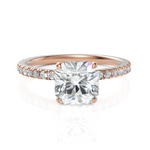Load image into Gallery viewer, Solitude Grace Square Radiant Cut Diamond Ring (1.50 CT. Square Radiant Cut)