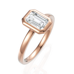 Load image into Gallery viewer, Alluring Emerald Cut Diamond With Bezel Setting (1.00 CT.)