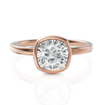 Load image into Gallery viewer, Pleasant Cushion Cut Diamond solitaire Ring With Bezel Set (1.50 CT.)