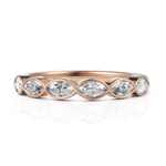 Load image into Gallery viewer, Half Eternity Marquise Diamond Wedding Band