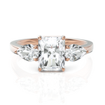 Load image into Gallery viewer, Radiant Cut & Pear Cut Three Stone Solitaire Diamond Ring (2.00 CT. Radiant Cut)