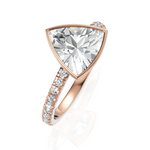Load image into Gallery viewer, Trigon Trillion Cut Diamond Ring With Bezel Setting (1.50 CT. Trillion Cut)