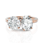 Load image into Gallery viewer, Toi Et Moi Solitaire Diamond Ring With Oval Cut & Round Cut Diamonds (1.50 CT. Each Diamond)