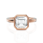 Load image into Gallery viewer, Asscher Cut Solitaire Diamond Ring With Bezel Setting (2.00 CT.)