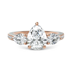 Load image into Gallery viewer, Brilliant Three Stone Pear Cut Diamond Engagement Ring (Center Stone 1.50 CT.)