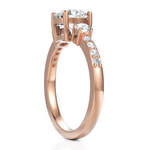 Load image into Gallery viewer, Trilogy Grace With Round Cut Diamond Ring (1.00 CT. Center Solitaire)