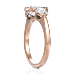 Load image into Gallery viewer, Three Stone Majestic Diamond Ring With Emerald Cut & Round Cut Diamond (1.50 CT. Emerald Cut)