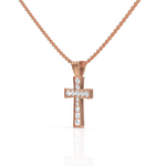 Load image into Gallery viewer, Whitney Cross Diamond Pendant Superior Diamond Feather Pendant ( Neck Chain Is Not A Part Of The Product And Can Be Bought Separately )