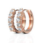 Load image into Gallery viewer, Scarlett Sparkle Diamond Hoop Earrings