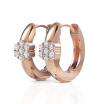 Load image into Gallery viewer, Seven Stone Charming Diamond Hoop Earrings