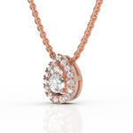 Load image into Gallery viewer, Classic Pear Shape Round Cut Diamond Necklace