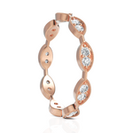 Load image into Gallery viewer, Stacking Eternity Marquise Round Simulated Diamond Band Ring