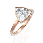 Load image into Gallery viewer, Trillion Cut Solitaire Diamond Ring With Bezel Set (1.50 CT.)