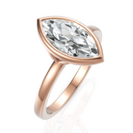 Load image into Gallery viewer, Striking Marquise Cut Diamond Solitaire Ring With Bezel Set (1.50 CT.)