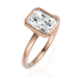 Load image into Gallery viewer, Bezel Set Radiant Cut Diamond Solitaire Ring (1.50 CT. Solitaire)