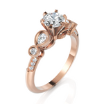 Load image into Gallery viewer, Innovative Diamond Ring With Pear Cut & Round Cut Diamond