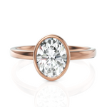 Load image into Gallery viewer, Classic Oval Cut Diamond With Bezel Set (1.50 CT.)