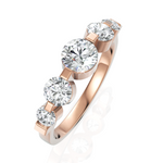 Load image into Gallery viewer, Olympius 5 Stone Round Cut Diamond Ring