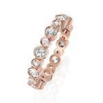 Load image into Gallery viewer, Modern Eternity Band Alternating Big & Small Round Cut Diamond