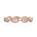 Load image into Gallery viewer, Stacking Eternity Marquise Round Simulated Diamond Band Ring
