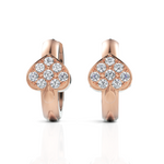 Load image into Gallery viewer, Love Mesh Heart Diamond Hoops Earrings