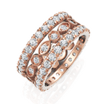 Load image into Gallery viewer, Glitter Round Cut Unique Bridal Eternity Ring Set