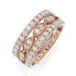Load image into Gallery viewer, 2.50 ctw Round Diamond Multi-Row Eternity Ring in Solid Gold