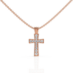 Load image into Gallery viewer, Whitney Cross Diamond Pendant Superior Diamond Feather Pendant ( Neck Chain Is Not A Part Of The Product And Can Be Bought Separately )