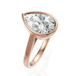 Load image into Gallery viewer, Tremendous Pear Cut Diamond Ring With Bezel Setting (2.50 CT. Solitaire)