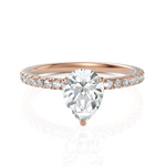 Load image into Gallery viewer, Dignified Pear Cut Solitaire Diamond Wedding Ring (1.00 CT. Pear Cut)