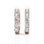 Load image into Gallery viewer, Scarlett Sparkle Diamond Hoop Earrings