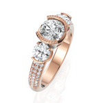 Load image into Gallery viewer, Blooming Three Solitaire Diamond Wedding Ring