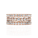 Load image into Gallery viewer, Trio Separate Diamond Eternity Wedding Bands