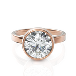 Load image into Gallery viewer, Epic Round Cut Diamond Ring with Bezel Setting (2.00 CT. Solitaire)