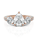 Load image into Gallery viewer, Trinity Pear Cut & Round Cut Three Solitaire Diamond Ring (1.50 CT. Pear Cut)