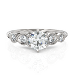 Load image into Gallery viewer, Innovative Diamond Ring With Pear Cut & Round Cut Diamond