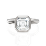 Load image into Gallery viewer, Asscher Cut Solitaire Diamond Ring With Bezel Setting (2.00 CT.)
