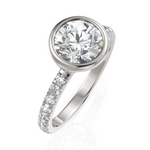 Load image into Gallery viewer, Charming Round Cut Diamond Ring With Bezel Set (1.50 CT. Solitaire)