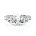 Load image into Gallery viewer, Asscher Cut & Pear Cut Solitaire Diamond Ring (1.50 CT. Asscher Cut)