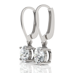 Load image into Gallery viewer, Round Solitaire Diamond Drop Earring