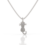 Load image into Gallery viewer, Exclusive Kitty Cat Diamond Pendant ( Neck Chain Is Not A Part Of The Product And Can Be Bought Separately )