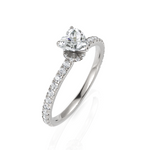 Load image into Gallery viewer, Thrilling Heart Cut Solitaire Diamond Ring (0.50 CT. Heart Cut)